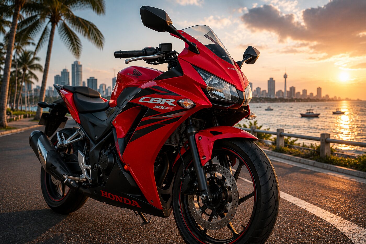 Покори дорогу на мощном Honda CBR300R